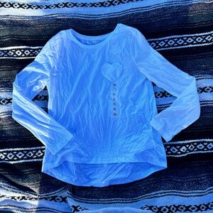 NWT OLD NAVY WHITE HEART POCKET LONG SLEEVE SHIRT SIZE GIRLS XL 14/16